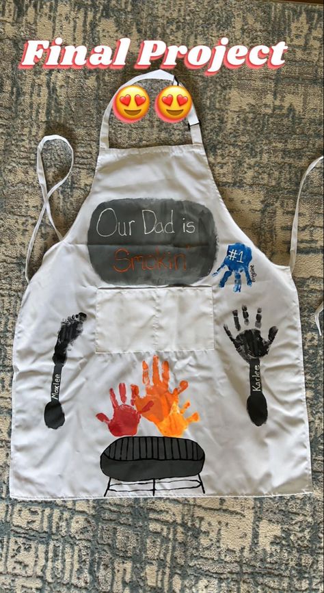 Father’s Day Diy Apron, Fathers Day Aprons From Kids, Infant Activities Daycare, Koala Room, Fathers Day Apron, Early Childhood Education Classroom, Diy Father's Day Crafts, Apron Ideas, Diy Apron