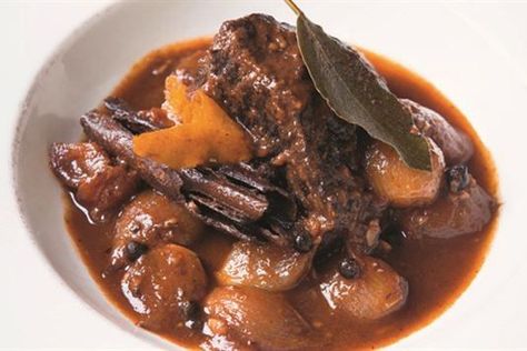 The Hairy Bikers' beef stifado recipe Beef Stifado Recipe, Stifado Recipe, Vegan Beef Stew, Hairy Bikers Recipes, Beef Stifado, Braised Steak, Mushroom Stew, Vegan Beef, Slow Cooker Stew