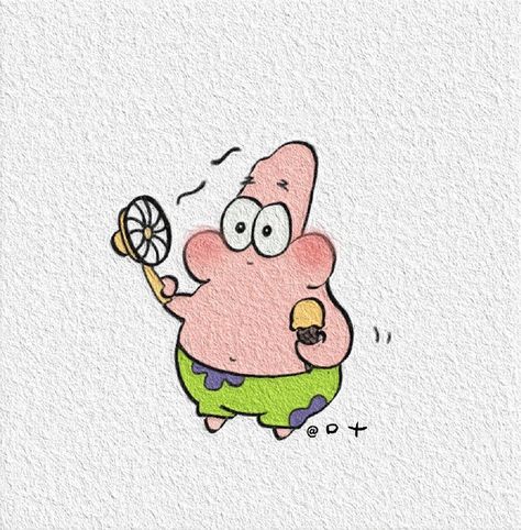 Spongebob Cute, Patrick Drawing, Bob Sponge, Wallpapers Cute, Dibujo Simple, Kawaii Boy, Art Prints Boho, Patrick Star, Simple Cartoon