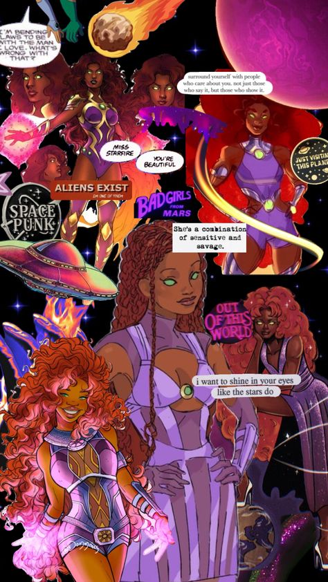 #myfirstshuffle Star Fire Wallpaper Aesthetic, Starfire Wallpaper Iphone, Star Fire Aesthetic, Star Fire Wallpaper, Starfire Tattoo, Black Starfire, Starfire Wallpaper, Starfire Aesthetic, Kory Anders