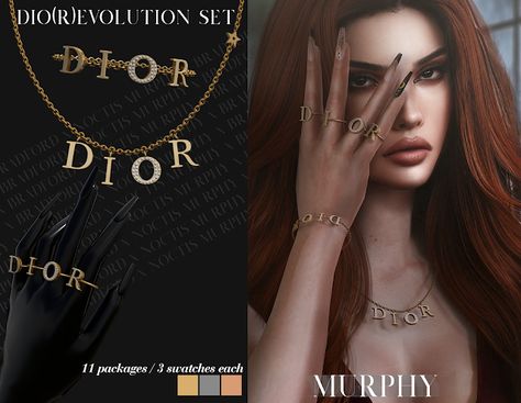 Sims 4 Lv Cc, The Sims 4 Jewelry Cc, Sims4 Cc Jewelry, Sims4 Jewelry, Jewelry Sims 4, Sims Jewelry, Mod Accessories, Sims 4 Black Hair, Dior Necklace