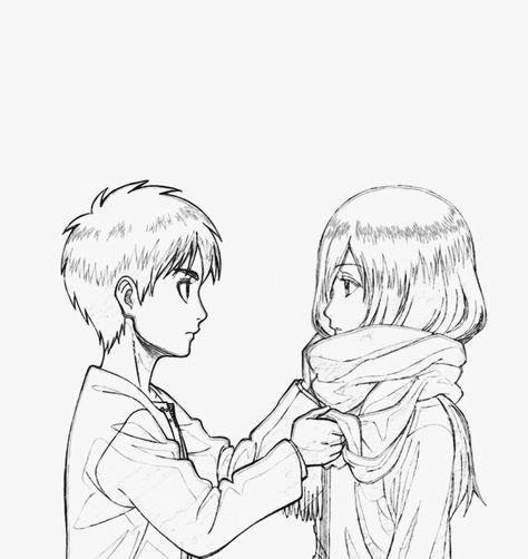 Aot Manga Art, Eren And Mikasa Manga, Mikasa Sketch, Attack On Titan Tattoo, Anime Lineart, Anime Drawing Books, Attack On Titan Funny, Eren And Mikasa, Attack On Titan Fanart