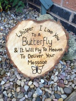 Jigsaw Puzzle | Message delivered | 154 pieces | Jigidi Garden Quotes, Have Inspiration, Memorial Garden, After Life, Garden Signs, Lost Love, To Heaven, A Butterfly, Wooden Sign