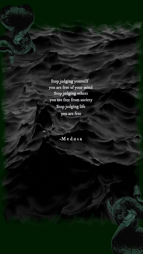 #greenaesthethic #medusa #slytherincore #quotes #wallpaperaesthetic #wallpaper Medusa Wallpaper Aesthetic Dark, Medusa Quotes Beautiful, Medusa Lockscreen, Medusa Aesthetic Wallpaper, Medusa Wallpaper Aesthetic, Medusa Quotes, Mythology Quotes, Medusa Aesthetic, Medusa Wallpaper