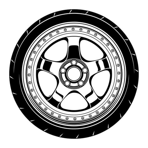 Wheel Illustration, Merchandise Ideas, Stencil Ideas, Background Design Vector, Small Drawings, Random Ideas, Conceptual Design, Car Cartoon, Tshirt Design