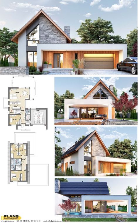 Two Story House, House Plan Gallery, Sims House Plans, House Construction Plan, House Layout Plans, Model House Plan, Minimal House Design, Architectural House Plans, Bungalow House Design