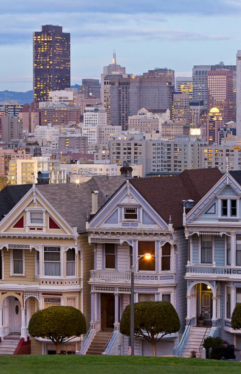 Painted Ladies San Francisco, Alamo Square, Row House, California Dreamin', San Fran, California Dreaming, San Francisco Bay Area, Oh The Places Youll Go, Favorite City