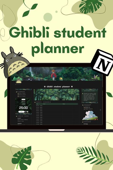 ✅ Customizable Study Schedules ✅ Habit Tracking ✅ Reading tracker ✅ Important Dates and Deadlines ✅ Pomodoro technique Notion Student Template, Notion Student Planner, Student Template, Tracking Reading, Ghibli Studio, Pomodoro Technique, Habit Tracking, Study Schedule, Reading Tracker