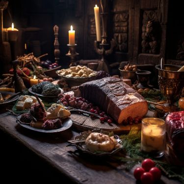 Viking Birthday, Medieval Feast, Viking Christmas, Viking Food, Prepare For Christmas, Dragon Age Rpg, Dark Food Photography, Culinary Cooking, Christmas Light