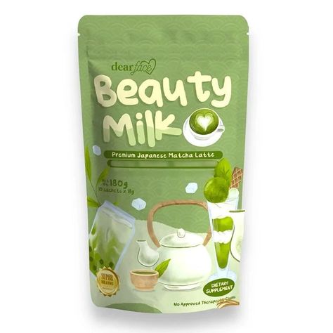 Dear Face Beauty Milk Premium Japanese Matcha Latte (Green Tea + Glutathione + Antioxidant) Dear Face Beauty Milk Matcha Latte is specially formulated to help you achieve that healthy glow you’ve always dreamed of. It contains hydrolyzed marine collagen and reduced l-glutathione known for their skin-firming properties – as well as NAC (N-acetyl-cysteine) which helps Dear Face Beauty Milk, Dear Face, Japanese Matcha, Healthy Drink, Face Beauty, Marine Collagen, Matcha Latte, Healthy Glow, Skin Care Essentials