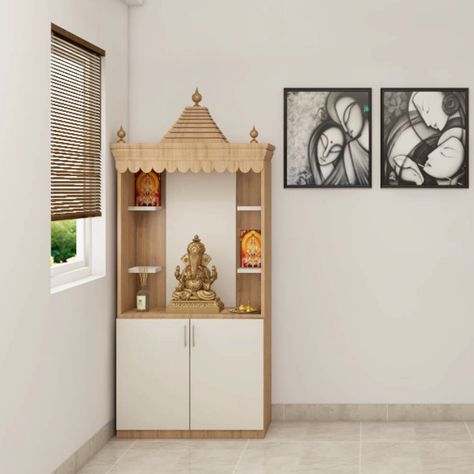 Small Pooja Room Ideas, Pooja Mandir Design, Pooja Room Ideas Indian, बेडरूम डिजाइन, Home Decor Indian, Mandir Design, Small Room Design Bedroom, Temple Design For Home, Pooja Mandir