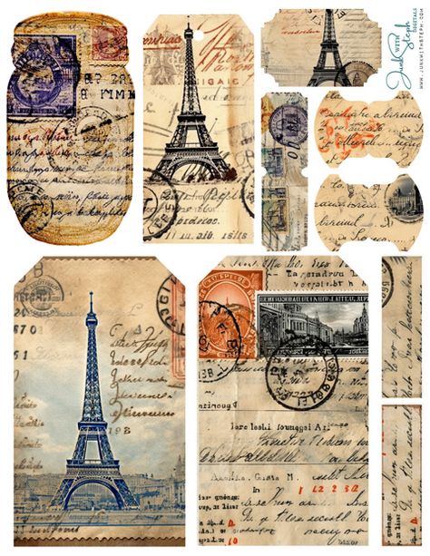 Vintage Paper Collage Art, Paris Grunge, Vintage Labels Printables Free, Journal Printables Free, Scrapbook Letters, Free Vintage Printables, Labels Printables Free, Free Printable Art, Scrapbook Stickers Printable