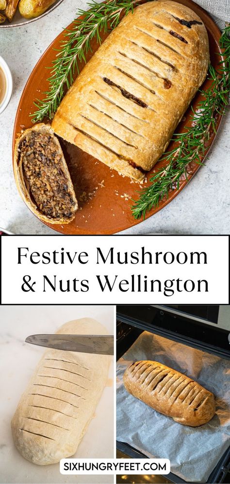 vegan wellington Vegan Main Dish Thanksgiving, Vegan Christmas Recipes Main Dishes, Vegan Thanksgiving Main, Puff Pastry Vegan, Christmas Vegan Recipes, Veggie Wellington, Vegan Mushroom Wellington, Vegan Puff Pastry, Vegan Wellington