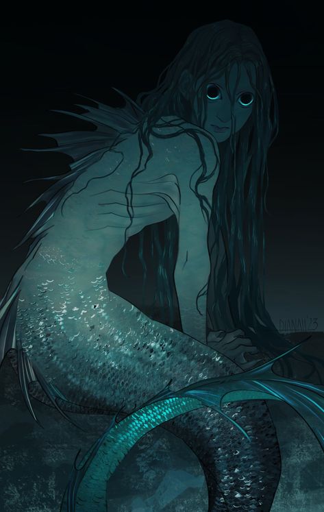 Mermaid Drawings, Fantasy Creatures Art, Arte Inspo, Mythical Creatures Art, Wow Art, Creepy Art, Creature Concept Art, Mermaid Art, 판타지 아트