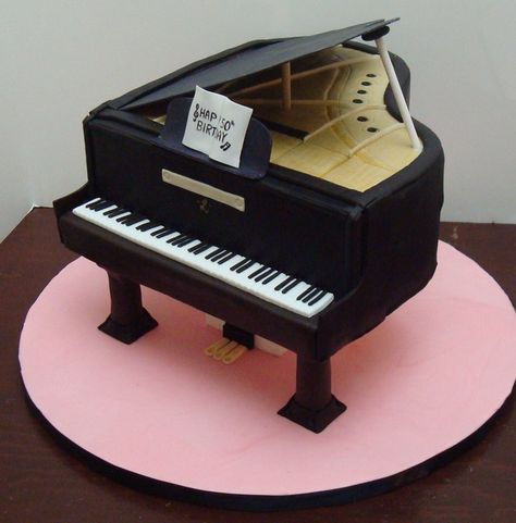 Baby+grand+piano+cake!+-+Cake+is+supported+on+pillars+I+covered+in+black+fondant+TFL! Musical Cakes, Music Themed Cakes, Piano Cake, Piano Cakes, Music Cakes, Music Cake, Black Fondant, Fondant Wedding Cakes, Baby Grand Pianos