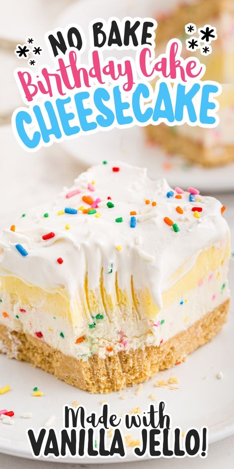 Funfetti Dessert Recipes, Cookie Crust Cheesecake, Funfetti Cake Mix Recipes, Confetti Cake Recipes, Birthday Cake Cheesecake, Buttery Cookie, Bars Dessert, Cake Mix Cookie Bars, Funfetti Cake Mix