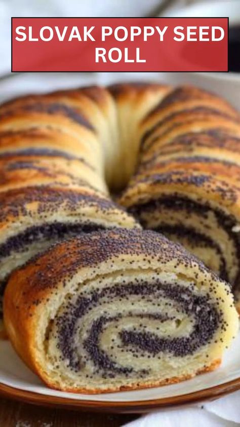 Slovak poppy seed roll – Epic Cooker Poppy Seed Filling Recipes, Poppy Seed Kolache Recipe, Poppyseed Recipes, Poppyseed Roll Recipe, Poppyseed Filling, Poppy Seed Dessert, Poppy Seed Roll, Sweet Easy Recipes, Kolache Recipe