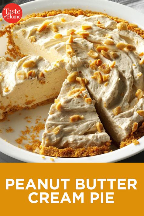 Peanut Butter Cream Pie Peanut Butter Cream Pie, Peanut Butter Cream, Peanut Butter Pie, Butter Pie, Peanut Butter Recipes, No Bake Pies, Butter Recipe, Good Healthy Recipes, Pavlova