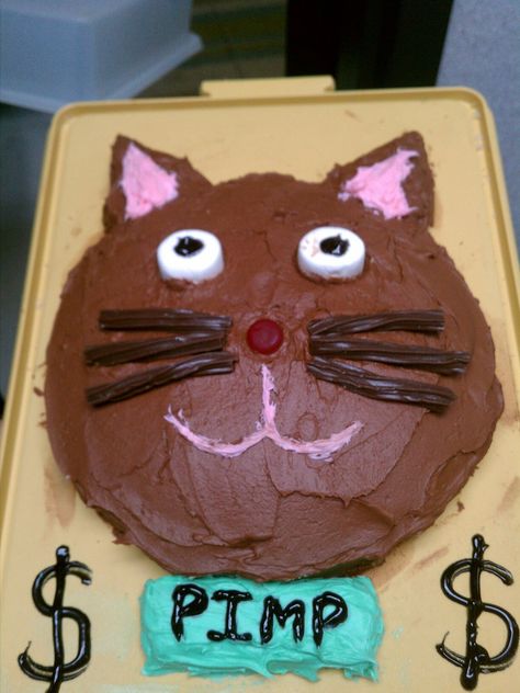 Pimp Cat! Email Invites, Cupcake Theme, Kitty Birthday Party, Birthday Cake For Cat, Birthday Party Game, Bake A Cake, Lots Of Food, Puppy Cake, 3rd Birthday Cakes