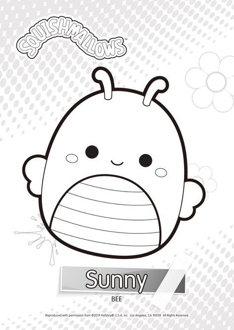 Squishmallows Sunny Coloring Pages. Squishmallows Coloring Pages, Squishmallow Coloring Pages, Bee Coloring Pages, Coloring Pages Inspirational, Kitty Coloring, Hello Kitty Coloring, Coloring Page Ideas, Easy Coloring Pages, Cartoon Coloring Pages