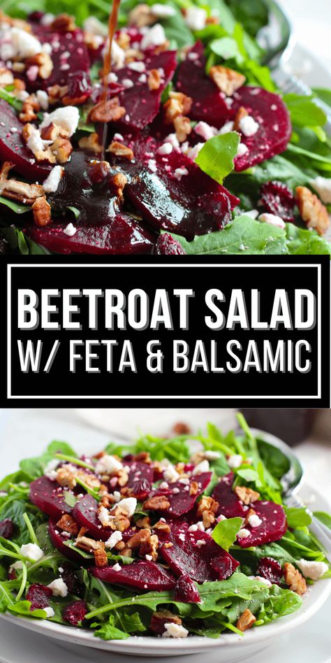 This Roasted Beetroot Salad with Feta and Balsamic side dish is a true family favorite. Roasting the beets brings out such wonderful flavor and the salty bite of the feta make this truly delicious. Keto Beet Salad, Beet Salad With Feta Balsamic Vinegar, Beetroot And Feta Salad Recipe, Raw Beetroot Salad Recipes, South African Beetroot Salad, Roasted Beetroot Salad, Beet And Feta Salad, Shredded Beets, Red Beets Salad