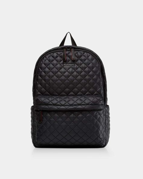 Travel | MZ Wallace Mz Wallace Backpack, Mz Wallace Metro Tote, Best Travel Bags, Backpack Outfit, Tote Outfit, Matte Black Hardware, City Backpack, Mz Wallace, Quilted Backpack