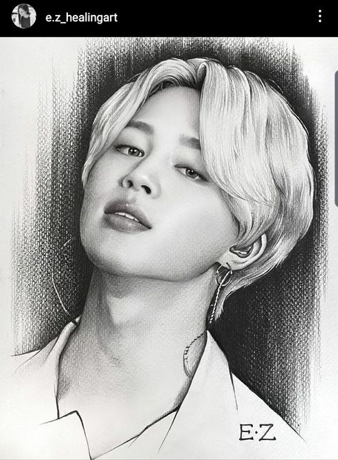 Jimin Sketch, Jimin Drawing, Bts Emoji, Pencil Sketch Portrait, Creative Area, Ghost Photography, Drawing Tutorial Face, Pencil Sketch Images