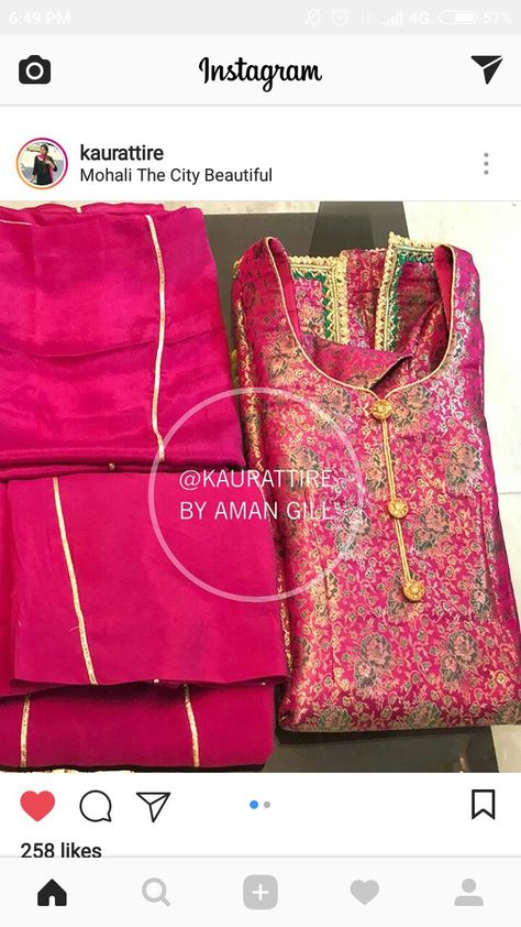 Brocket Suit Design Latest, Broket Design Suit, Brocade Punjabi Suit, Brocade Suit Design, Cotton Designer Suits, Punjabi Suit Embroidery, Marriage Suit, Marriage Suits, Simple Indian Suits