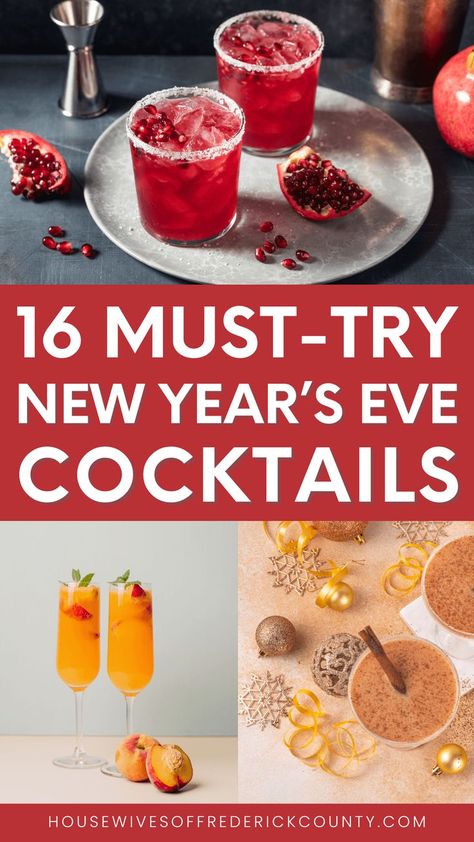 best New Year’s Eve Drinks: Sparkling Bubbly Concoctions Cocktail Recipes For New Years, New Years Eve Martini Recipes, New Year Alcoholic Drinks, New Year Eve Cocktails Drinks, New Year’s Eve Cocktails Batch, New Years Margarita Recipes, New Years Tequila Cocktail, Cocktail New Years Eve, Prosecco Cocktails New Years Eve