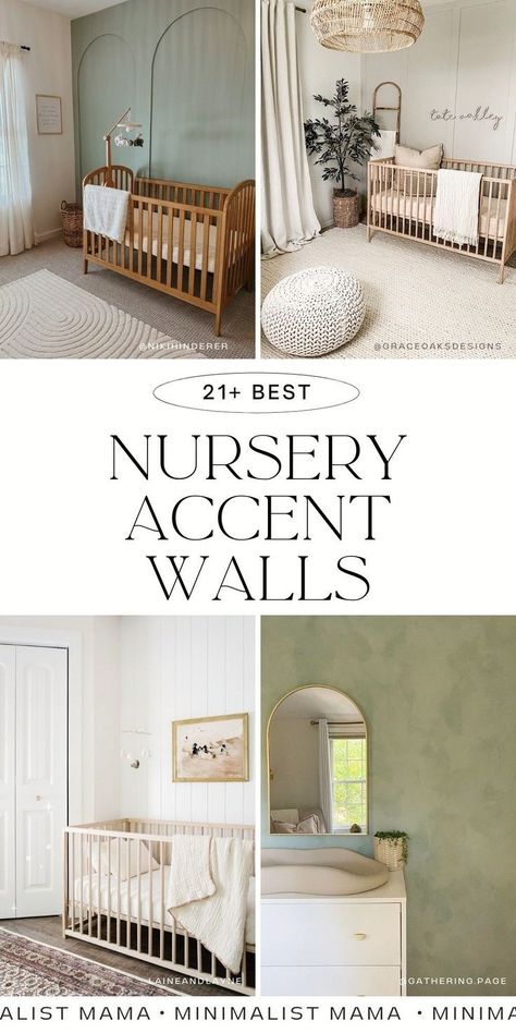 Searching for some cute accent wall nursery ideas? If you're beginning to plan your nursery design, then these cute nursery walls are definitely going to inspire you! Whether you're planning a baby girl nursery, baby boy nursery or love the idea of gender neutral nurseries, these baby room design ideas are going to have you swooning! Gender Neutral Nursery Colors Paint, Nursery Accent Walls, Baby Room Design Ideas, Accent Wall Nursery, Gender Neutral Nurseries, Shiplap Nursery, Gender Neutral Nursery Colors, Nursery Inspiration Neutral, Nursery Shelf Decor