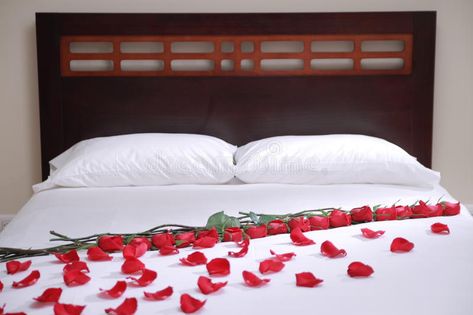 Bed of roses. A hotel bed with white sheets and red roses and petals on it , #ad, #hotel, #bed, #Bed, #roses, #red #ad Bedroom Ideas For Couples Romantic, Romantic Bedroom Ideas, Couples Decor, Bedroom Ideas For Couples, Romantic Bed, Romantic Bedroom Decor, Bedroom Red, Bohemian Bedroom Decor, White Sheets