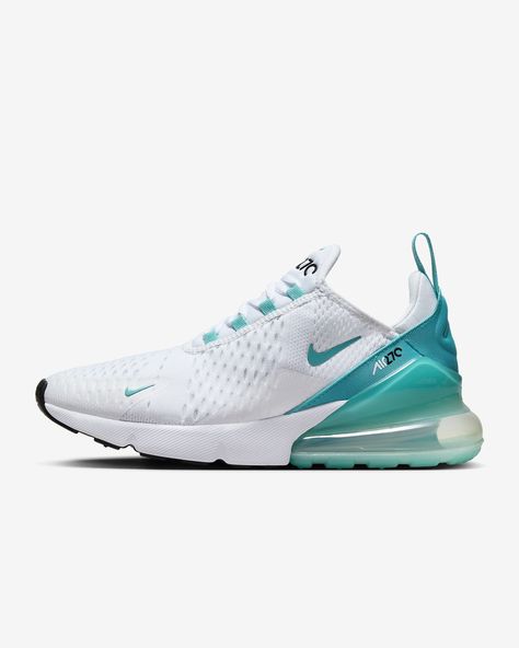 Teal Nike Shoes, Air 270 Nike, Nike Air Max 270 Blue, Nike 270s, Nike Air 270, Nike Air Max 270 Women, Air 270, Nike 270, Teal Nikes