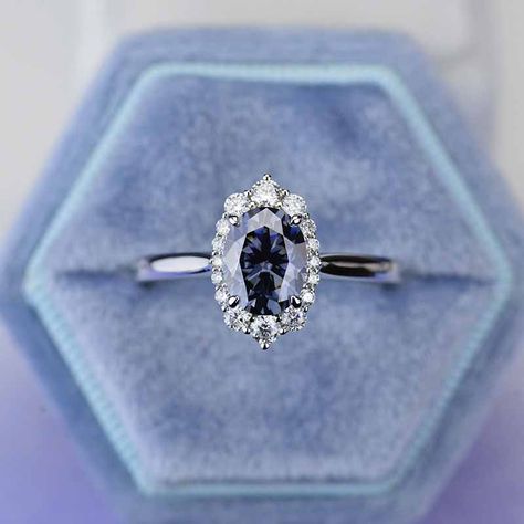 clio-https://clio.giliarto.com/ring/1/461 Colored Stone Engagement Rings, Moissanite Halo Engagement Ring, Gray Moissanite, Halo Engagement Ring Sets, Blue Moissanite, Moissanite Engagement Ring Halo, Ruby Engagement Ring, Wedding Rings Vintage, Stone Engagement Rings