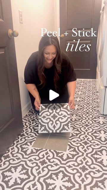 Naomi Vega | Content Creator on Instagram: "Laundry room refresh with these Peel & Stick Tiles 🙌🏼

So easy to do and affordable! 😍

Comment TILES for the links to my laundry room makeover or shop my LTK https://liketk.it/4Dz8l" Vinyl Peel And Stick Tiles, Peel And Stick Tile Backsplash Laundry Room, Bathroom Stick On Tiles, Stick On Tiles Bathroom, Laundry Room Refresh, Tile Over Tile, Peel And Stick Floor Tile, Laundry Room Tile, Stick Tile Backsplash