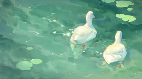 Cute Laptop, Cute Laptop Wallpaper, Desktop Wallpaper Art, Wallpaper Art, Laptop Wallpaper, Art Anime, Ducks, Desktop Wallpaper, Laptop