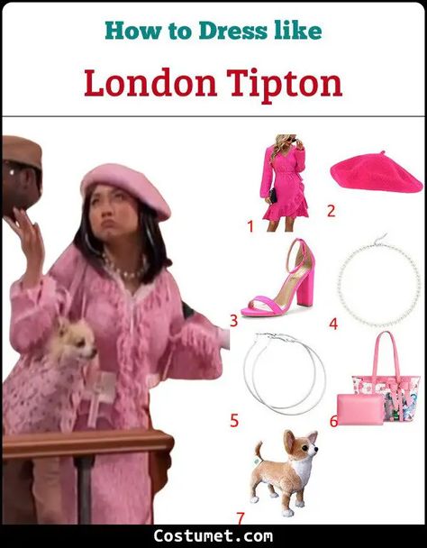 London Suite Life Of Zack And Cody, Suite Life Of Zack And Cody Costume, London Tipton Costume, Character Loud House, Disney Channel Party, London Halloween, London Tipton, I Just Wanna Dance, Best Costumes