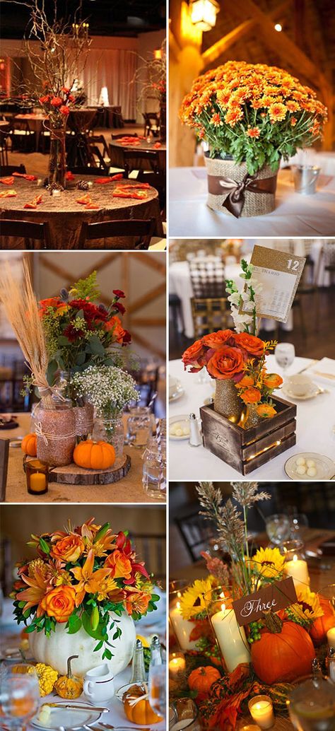 inspirational fall wedding centerpieces ideas Fall Wedding Table Decor, Fall Elements, Fall Wedding Tables, Fall Centerpieces, Fall Wedding Diy, Autumn Wedding Reception, Fall Table Centerpieces, Outdoor Fall Wedding, Fall Wedding Centerpieces