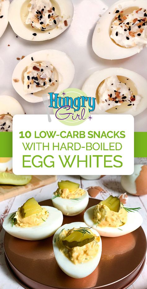 Hard Boiled Egg Snack, Egg White Recipes, Healthy Low Carb Snacks, Hungry Girl Recipes, Hard Boiled Egg, Low Carb Meal Prep, Hard Cooked Eggs, Low Carb Salad, Carb Snacks