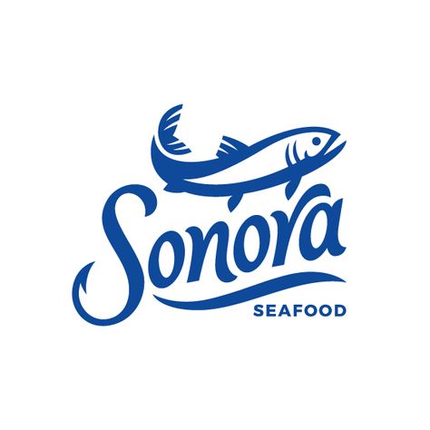 Sonora Seafood Sea Food Logo Design, Seafood Logo Design Ideas, Fish Shop Logo Design Ideas, Sea Restaurant Logo, Sea Food Restaurant Logo, Fish Company Logo, Restaurant Trends, Typo Logo Design, Food Logo Design Inspiration