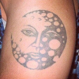 Full Moon tattoo, blackink, lunar Full Moon Face Tattoo, Moon With Face Tattoo, Postal Stamp Tattoo, Moon Face Tattoo, Moon With Face, Full Moon Tattoo, Stamp Tattoo, Mehndi Tattoo, Moon Face