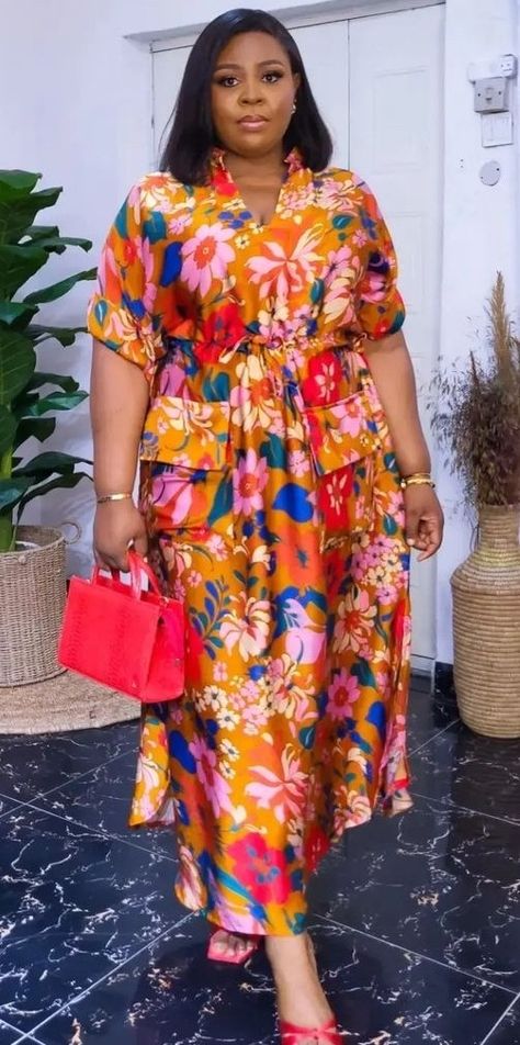 Style For Flower Material Long Gown, Material Bubu Styles For Ladies, Chiffon Tops Blouses Classy Nigeria, Bubu Material Gown Styles Latest, Flowered Crepe Gown Styles, Flower Materials Styles For Ladies, Crepe Bubu Gown Styles Latest, Latest Materials Gown Styles For Ladies, Flower Material Styles For Ladies