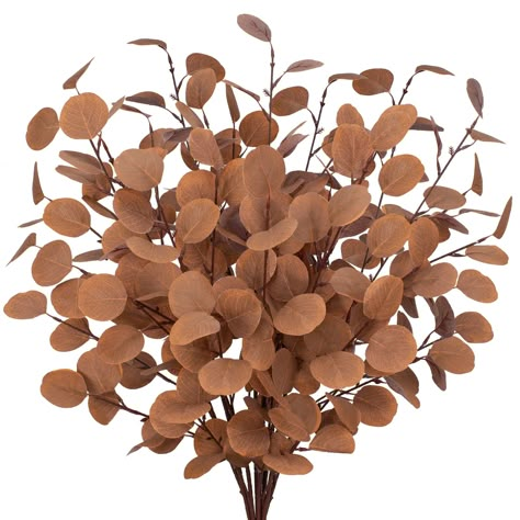 PRICES MAY VARY. Lifelike Autumn Beauty: Elevate your home decor with our stunning artificial eucalyptus leaves stems. Crafted from premium silk with flexible plastic stems, these 17-inch leaves add a touch of nature's splendor to any space. Totaling 35 inches in height, they create an enchanting atmosphere. Versatile Arrangements: Our faux eucalyptus branches, featuring 5 lifelike stems each, offer endless creativity. Shape, cut, or bend them to fit medium and tall vases, making them perfect fo Fireplace Farmhouse, Plant Eucalyptus, Elegant Table Centerpieces, Farmhouse Party, Boho Fall Decor, Fall Fireplace Decor, Table Bathroom, Clear Glass Candle Holders, Fall Fireplace