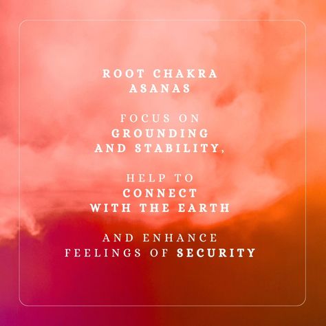 Root chakra asanas focus on grounding and stability, help to connect with the earth and enhance feelings of security #rootchakra #rootchakraasanas #yoga Chakra Yoga, Root Chakra, Focus On, The Earth, Chakra, Yoga, Feelings