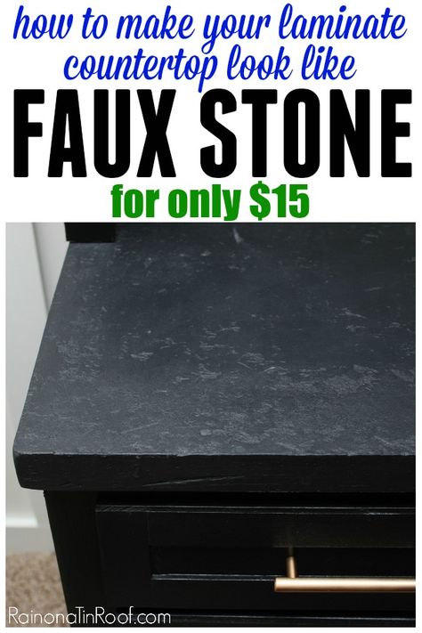 NO WAY! So easy and you may even have the supplies laying around your house! How to make Laminate Countertops look like Faux Stone for only $15 Diy Countertop, Easy Home Diy Upgrades, Paint Stone, Countertop Makeover, Kitchen Remodel Countertops, Stone Diy, Cheap Countertops, Formica Countertops, Laminate Counter