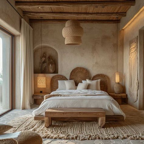 Luxury Architecture, Earthy Bedroom, Modern Luxury Bedroom, Stil Boho, Stylish Bedroom, Bedroom Boho, Boho Interior, Boho Bedroom, Minimalist Bedroom