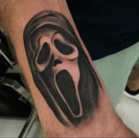 Scream Tattoo, Face Tattoo, Scream, Black