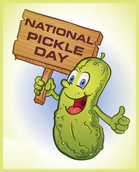 National Pickle Day, November 14 National Pickle Day, Pickle Day, National Holiday Calendar, Senior Citizen Activities, Roseville California, National Days, Theme Days, National Holidays, Farmer's Market