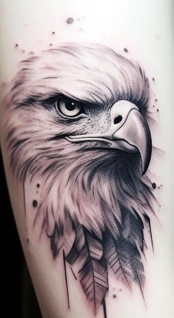 Arm Eagle Tattoo For Men, Eagle Thigh Tattoo For Women, Bald Eagle Tattoo For Women Feminine, Feminine Eagle Tattoo For Women, Eagle And Flag Tattoo, Bald Eagle Tattoo For Women, Eagle Face Tattoo, Candy Skull Tattoo For Men, Eagle Tattoo For Women