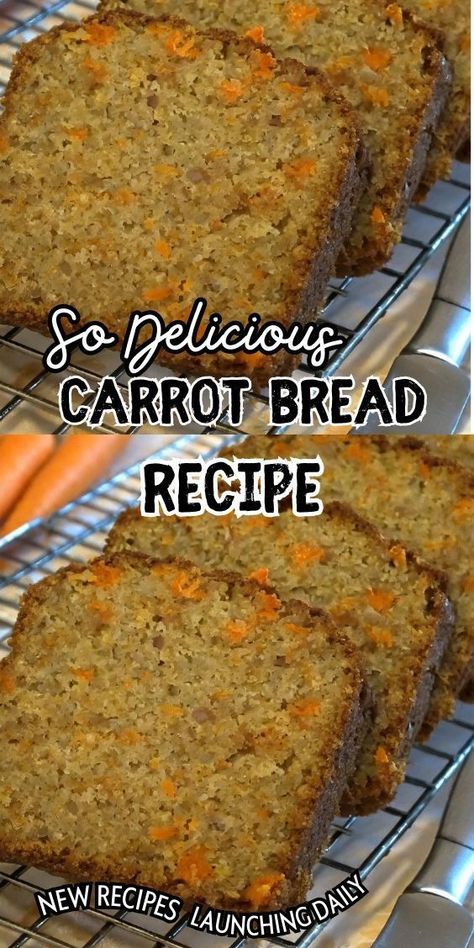 I absolutely love making homemade carrot bread! It’s a delightful treat that combines the sweetness of carrots with warm spices like cinnamon and nutmeg. The texture is moist and tender, thanks to the grated carrots in the batter. I enjoy adding a handful of walnuts or raisins for extra crunch and flavor. Carrot Bread Recipe Moist, Nut Bread Recipes, Banana Carrot Bread, Carrot Recipes Dessert, Carrot Bread Recipe, Carrot Cake Bread, Raisin Cake, Carrot Bread, Banana Nut Bread Recipe