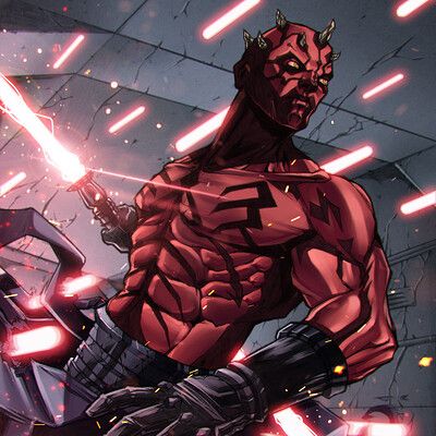 Sith Fan Art, Darth Maul Fan Art, Rain Sketch, Darth Maul Comic, Darth Maul Art, Star Wars Sith Lords, Dark Maul, Force Unleashed, Star Wars Canon